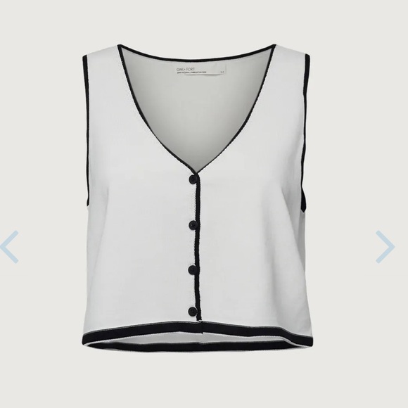 Black and white vest top tank - Picture 5 of 10